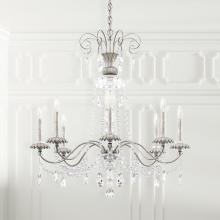  AT1008N-51H - Helenia 8 Light 120V Chandelier in Black with Clear Heritage Handcut Crystal