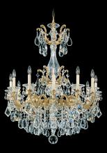  5011-22R - La Scala 12 Light 120V Chandelier in Heirloom Gold with Clear Radiance Crystal