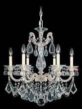  5072-48R - La Scala 6 Light 120V Chandelier in Antique Silver with Clear Radiance Crystal