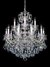  5075-48R - La Scala 15 Light 120V Chandelier in Antique Silver with Clear Radiance Crystal