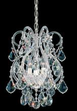  6809-40R - Olde World 4 Light 120V Mini Pendant in Polished Silver with Radiance Crystal