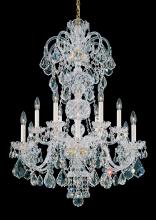  6813-40R - Olde World 12 Light 120V Chandelier in Polished Silver with Radiance Crystal