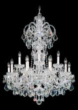  6814-40R - Olde World 15 Light 120V Chandelier in Polished Silver with Radiance Crystal