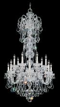  6817-40R - Olde World 14 Light 120V Chandelier in Polished Silver with Radiance Crystal