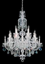  6860-40R - Olde World 25 Light 120V Chandelier in Polished Silver with Radiance Crystal