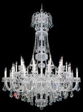  6861-40R - Olde World 45 Light 120V Chandelier in Polished Silver with Radiance Crystal