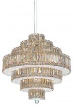  6675O - Plaza 25 Light 120V Pendant in Polished Stainless Steel with Optic Crystal