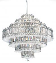  6677O - Plaza 31 Light 120V Pendant in Polished Stainless Steel with Optic Crystal