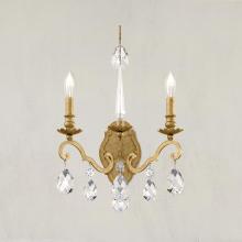  RN3861N-22H - Renaissance Nouveau 2 Light 120V Wall Sconce in Heirloom Gold with Clear Heritage Handcut Crystal