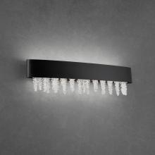  S3527-18O - Soleil 27in LED 3000K/3500K/4000K 120V-277V Bath Vanity & Wall Light in Black with Clear Optic Cry