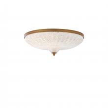  S6020-700O - Roma 20IN LED 3000K/3500K/4000K 120V Flush Mount in Aged Brass with Optic Crystal