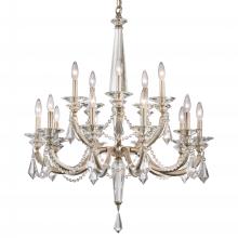  S6715N-22R - Verona 15 Light 120V Chandelier in Heirloom Gold with Clear Radiance Crystal