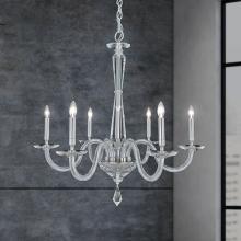  S9230-702O - Habsburg 6 Light 120V Chandelier in Polished Chrome with Optic Crystal