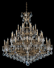  6967-22H - Sophia 35 Light 120V Chandelier in Heirloom Gold with Clear Heritage Handcut Crystal