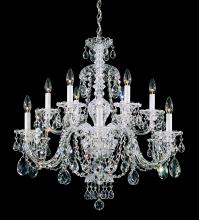  3601-40R - Sterling 12 Light 120V Chandelier in Polished Silver with Clear Radiance Crystal