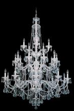  3610-40R - Sterling 25 Light 120V Chandelier in Polished Silver with Clear Radiance Crystal