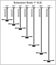  360003BSS - Fan Down Rod 36 Inch