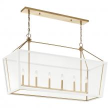  52622CPZWH - Linear Chandelier 6Lt