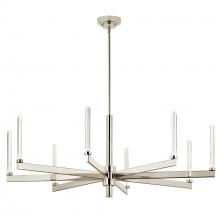  52668PN - Sycara 48.5 Inch 8 Light LED Chandelier with Faceted Crystal in Polished Nickel
