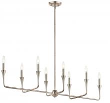  52693PN - Alvaro 45.5 Inch 8 Light Linear Chandelier in Polished Nickel