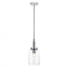 52725CH - Madden 15 Inch 1 Light Mini Pendant with Clear Glass in Chrome