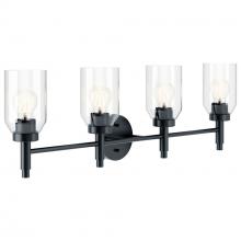  55186BK - Madden 34 Inch 4 Light Vanity with Clear Glass in Black