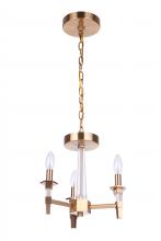  53253-SB - Tarryn 3 Light Convertible Semi Flush in Satin Brass