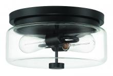  ZA5337-MN - Bennet 2 Light Outdoor Flushmount in Midnight