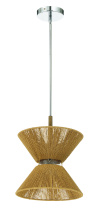 Craftmade 58591-CHWAL - Serena 1 Light Pendant in Chrome/Walnut