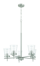 Craftmade 60425-BNK - Connell 5 Light Chandelier in Brushed Polished Nickel
