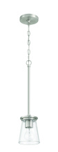 Craftmade 60491-BNK - Connell 1 Light Mini Pendant in Brushed Polished Nickel