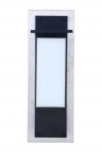  ZA2522-SSMN-LED - Heights 1 Light Large Outdoor LED Wall Lantern in Stainless Steel/Midnight