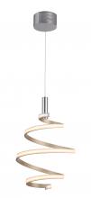  P817MSCH-LED - 13.5" 1 Light LED Mini Pendant in Matte Silver/Chrome