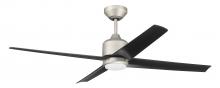  QUL52PN4 - 52" Quell Fan, Painted Nickel Finish, Flat Black Blades. LED Light, WIFI and Control Included