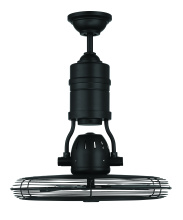 Craftmade BW321FB3 - Bellows III 18" 3-Blade Indoor/Outdoor (Damp) Ceiling Fan in Flat Black w/ Flat Black Blades
