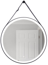 Craftmade MIR105-FB - 30Ã¢â‚¬Â Round Front Lit LED Mirror, dimmer, defogger, removable decorative strap & hardware
