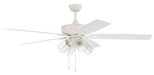 Craftmade OS104W5 - Outdoor Super Pro 104 60" 5-Blade Indoor/Outdoor (Wet) Ceiling Fan in White w/ Flat Black Blades