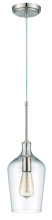 Craftmade P445BNK1 - 1 Light Mini Pendant in Brushed Polished Nickel