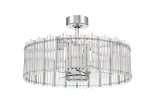 Craftmade RVL28CH4 - Reveal 24" 4-Blade Ceiling Fan in Chrome w/ Clear Acrylic Blades; Integrated Light Kit