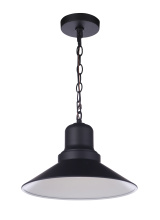 Craftmade ZA5411-MN - Singleton 1 Light 14" Outdoor Pendant in Midnight