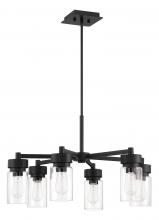  57126-MN - Bennet 6 Light Outdoor Chandelier in Midnight