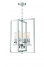  53134-BNK - Chicago 4 Light Foyer in Brushed Polished Nickel