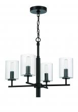  55624-FB - Hailie 4 Light Chandelier in Flat Black