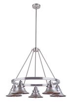  54025-SA - Union 5 Light Outdoor Chandelier in Satin Aluminum