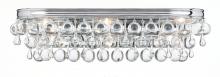  133-CH - Calypso 6 Light Crystal Teardrop Polished Chrome Bathroom Vanity