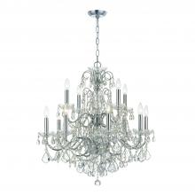  3228-CH-CL-MWP - Imperial 12 Light Hand Cut Crystal Polished Chrome Chandelier