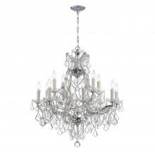  4412-CH-CL-MWP - Maria Theresa 13 Light Hand Cut Crystal Polished Chrome Chandelier
