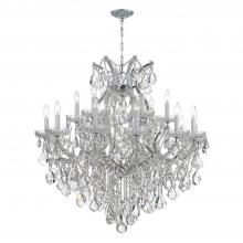  4418-CH-CL-MWP - Maria Theresa 19 Light Hand Cut Crystal Polished Chrome Chandelier