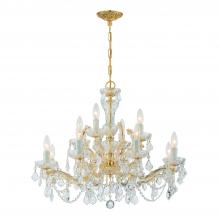  4479-GD-CL-MWP - Maria Theresa 12 Light Hand Cut Crystal Gold Chandelier