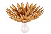 Crystorama 500-GA - Broche 11'' Antique Gold Flush Mount